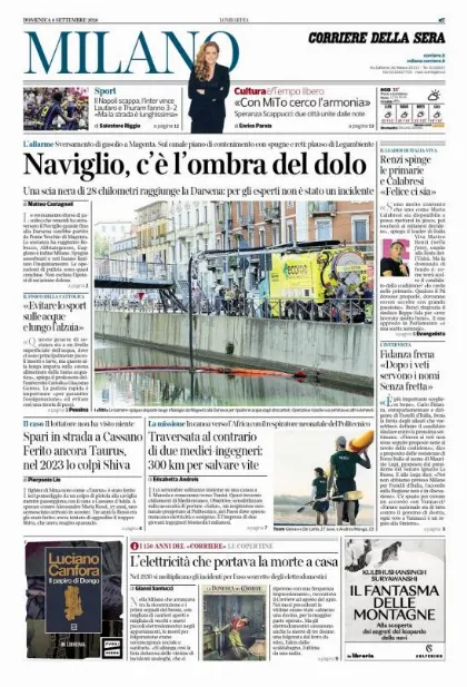Prima pagina Corriere della Sera | Milano