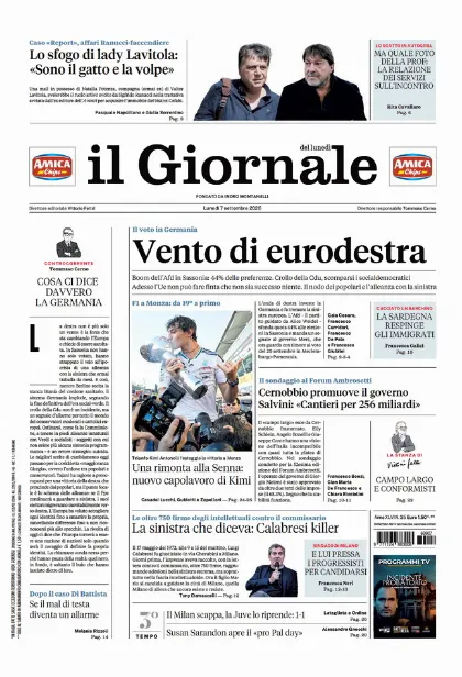 Prima pagina il Giornale