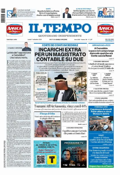 Prima pagina Il Tempo