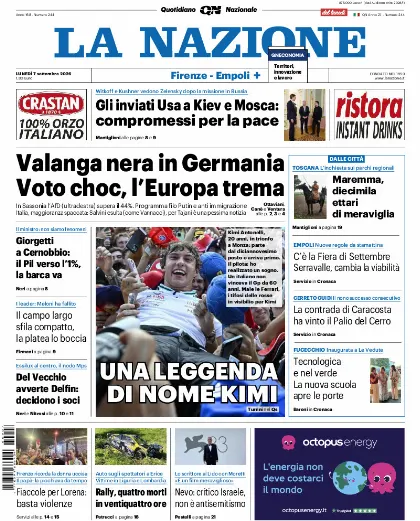 Prima pagina La Nazione