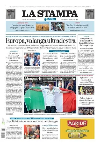 Prima pagina La Stampa | Cuneo