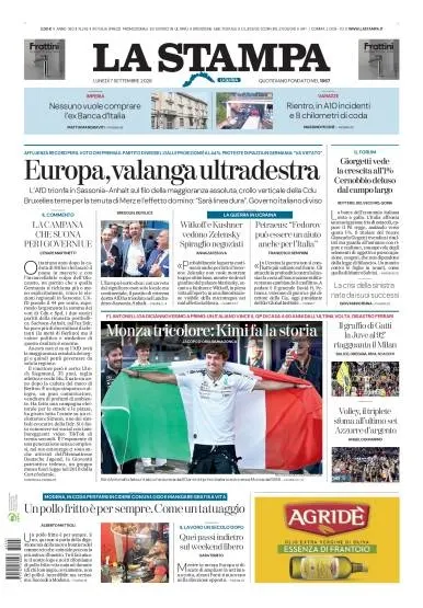 Prima pagina La Stampa | Imperia