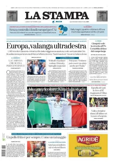 Prima pagina La Stampa | Torino