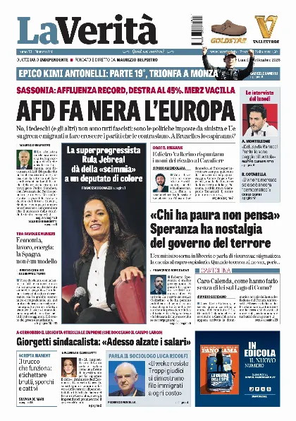Prima pagina La Verita