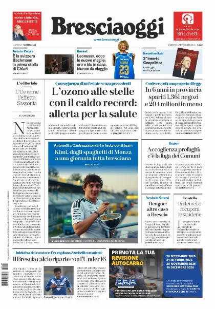 Prima pagina Bresciaoggi
