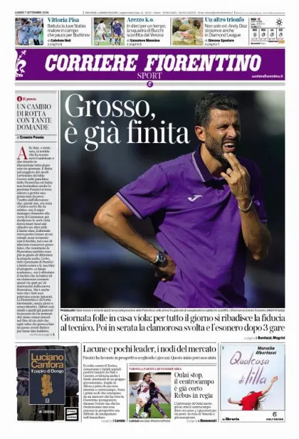 Prima pagina Corriere Fiorentino