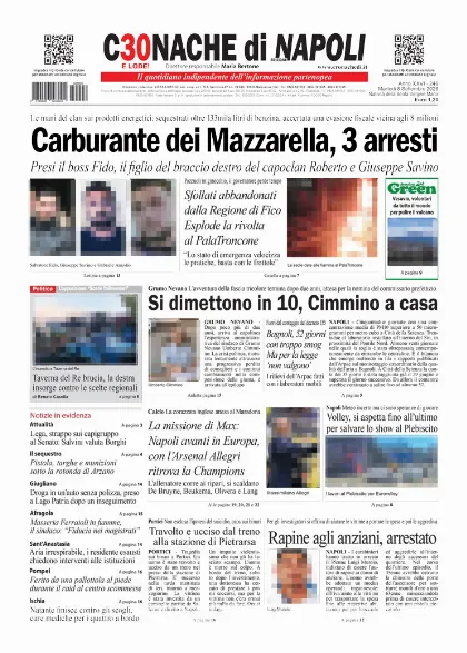 Prima pagina Cronache di Napoli