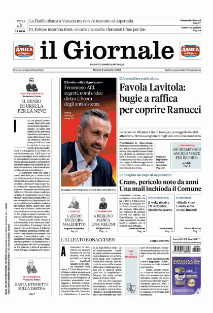 Prima pagina il Giornale