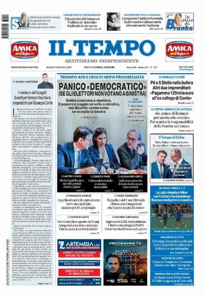 Prima pagina Il Tempo