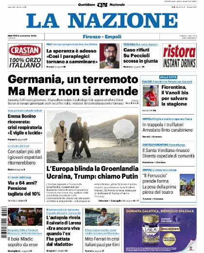 Prima pagina La Nazione