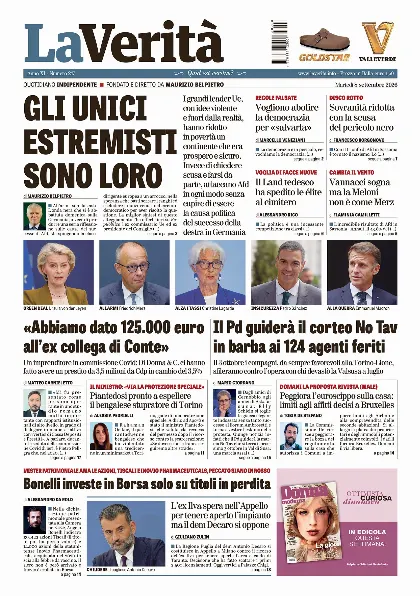 Prima pagina La Verita