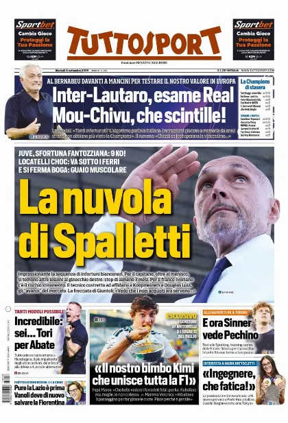 Prima pagina Tuttosport