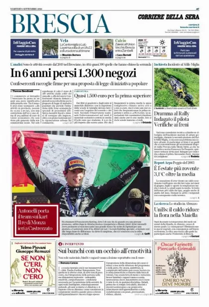 Prima pagina Corriere della Sera | Brescia