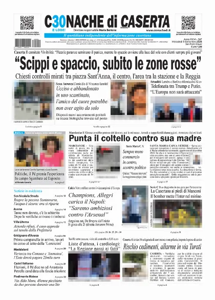 Prima pagina Cronache di Caserta