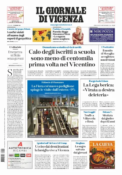 Prima pagina Il Giornale di Vicenza
