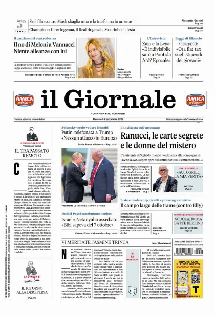 Prima pagina il Giornale