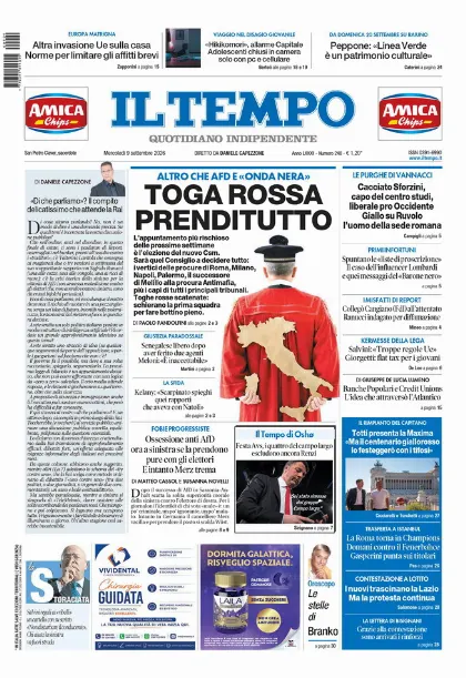 Prima pagina Il Tempo
