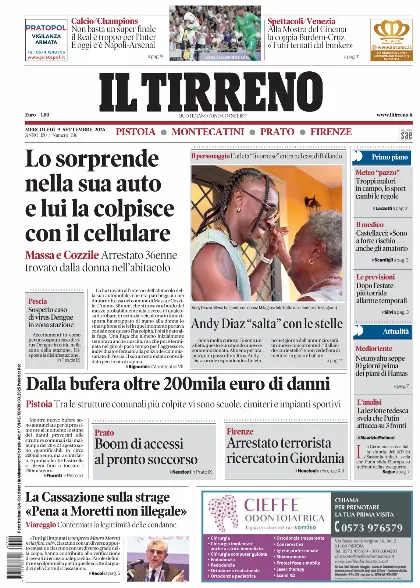 Prima pagina Il Tirreno