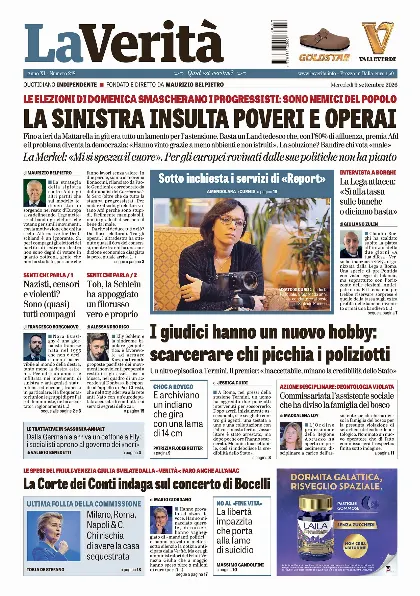 Prima pagina La Verita