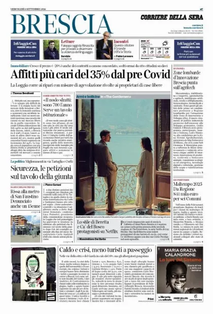 Prima pagina Corriere della Sera | Brescia