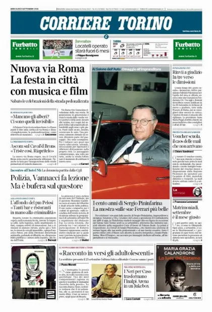 Prima pagina Corriere della Sera | Torino