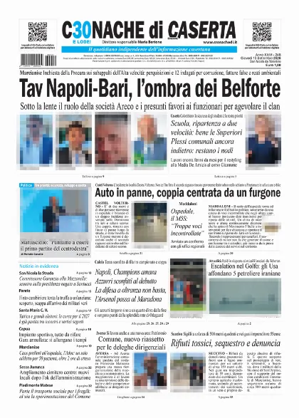 Prima pagina Cronache di Caserta