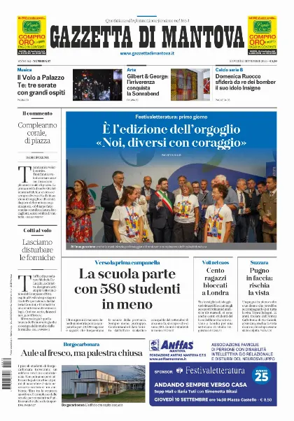 Prima pagina Gazzetta di Mantova