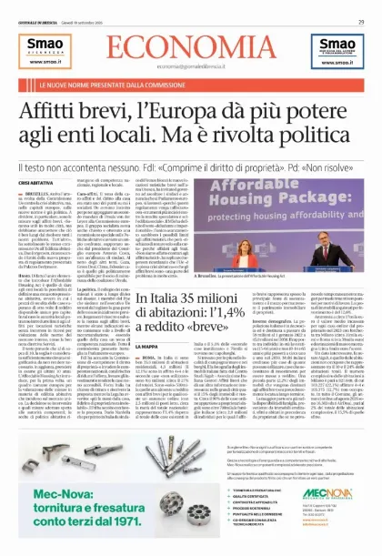 Prima pagina Giornale di Brescia