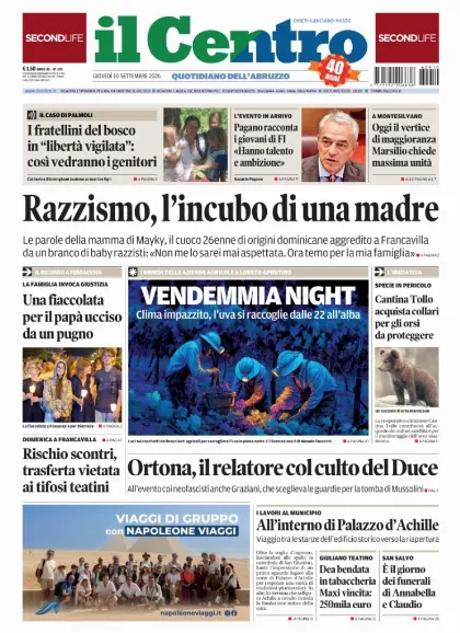 Prima pagina Il Centro | Chieti