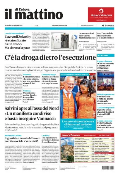 Prima pagina Il Mattino di Padova | Padova