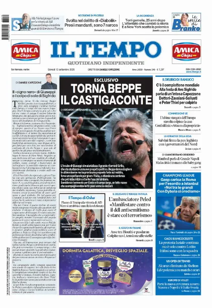 Prima pagina Il Tempo
