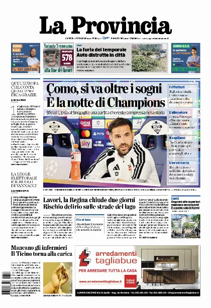 Prima pagina La Provincia