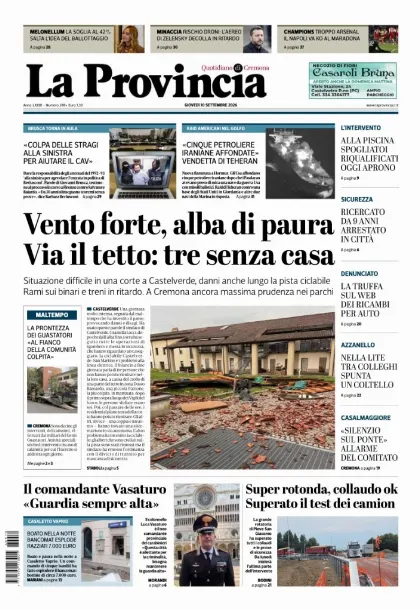 Prima pagina La Provincia
