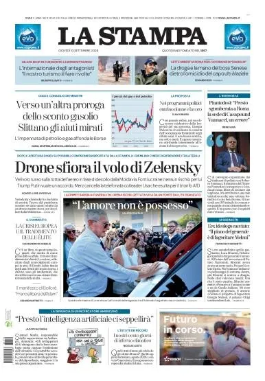 Prima pagina La Stampa