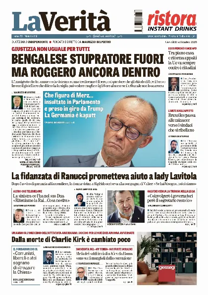 Prima pagina La Verita