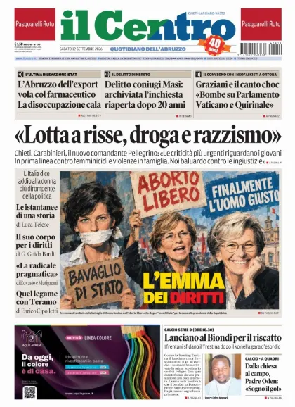 Prima pagina Il Centro | Chieti