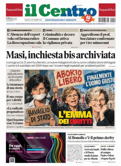 Prima pagina Il Centro | Teramo