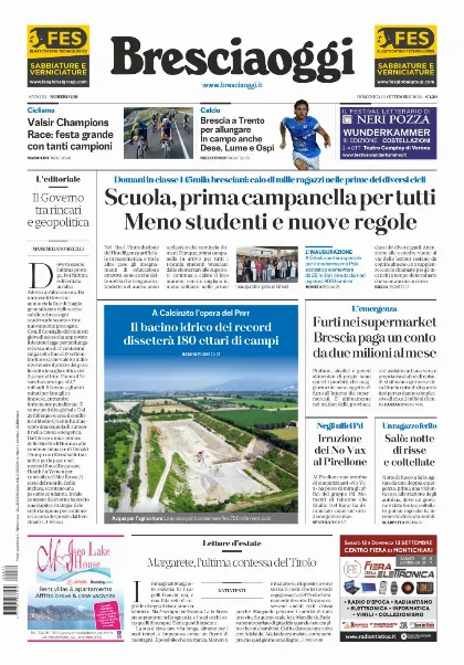 Prima pagina Bresciaoggi
