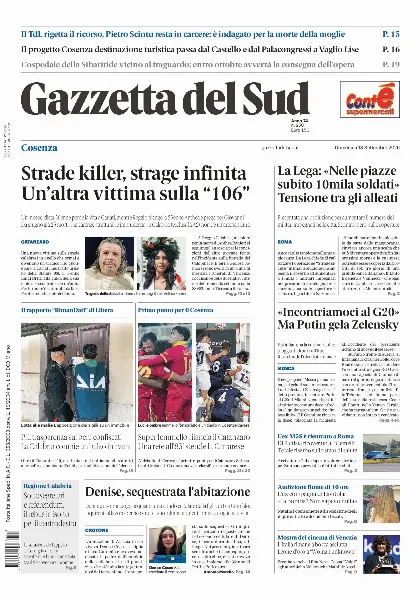 Prima pagina Gazzetta del Sud | Cosenza