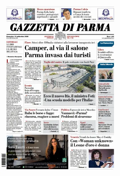Prima pagina Gazzetta di Parma