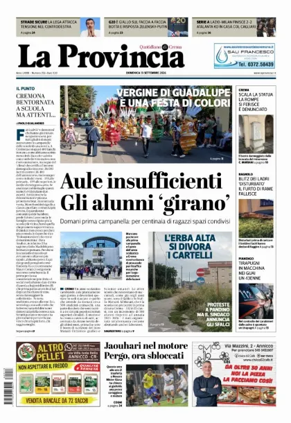Prima pagina La Provincia | Crema