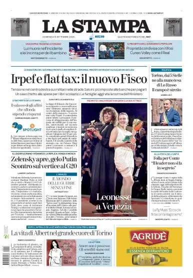 Prima pagina La Stampa | Cuneo