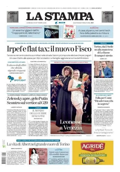 Prima pagina La Stampa | Torino