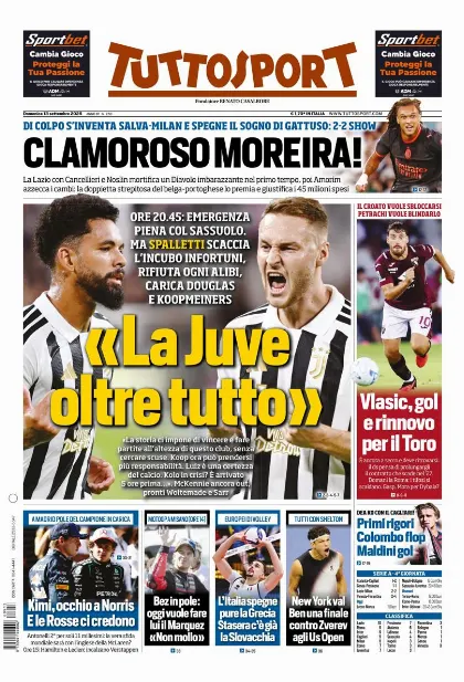Prima pagina Tuttosport