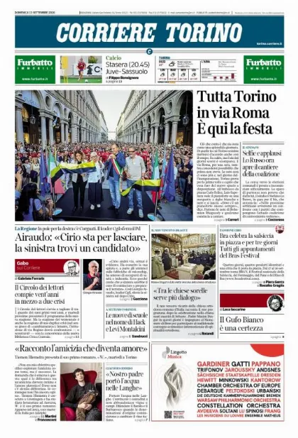 Prima pagina Corriere della Sera | Torino