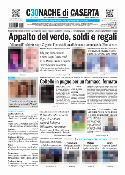 Prima pagina Cronache di Caserta
