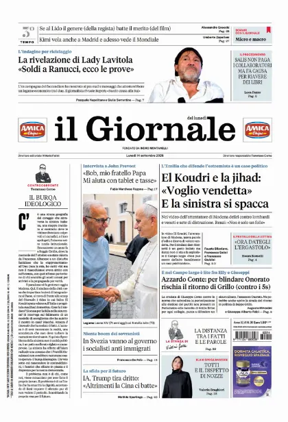 Prima pagina il Giornale