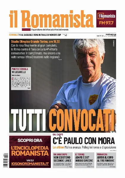 Prima pagina Il Romanista