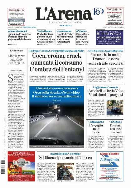 Prima pagina L'Arena