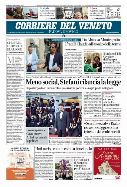 Prima pagina Corriere del Veneto | Padova e Rovigo